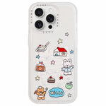 Custodia per telefono in acrilico con adesivo effetto cartone animato satinato "Skin Feel", For iPhone 16 Pro Max, For iPhone 16 Pro, For iPhone 16