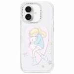 Custodia per telefono in acrilico con adesivo effetto cartone animato satinato "Skin Feel", For iPhone 16 Pro Max, For iPhone 16 Pro, For iPhone 16