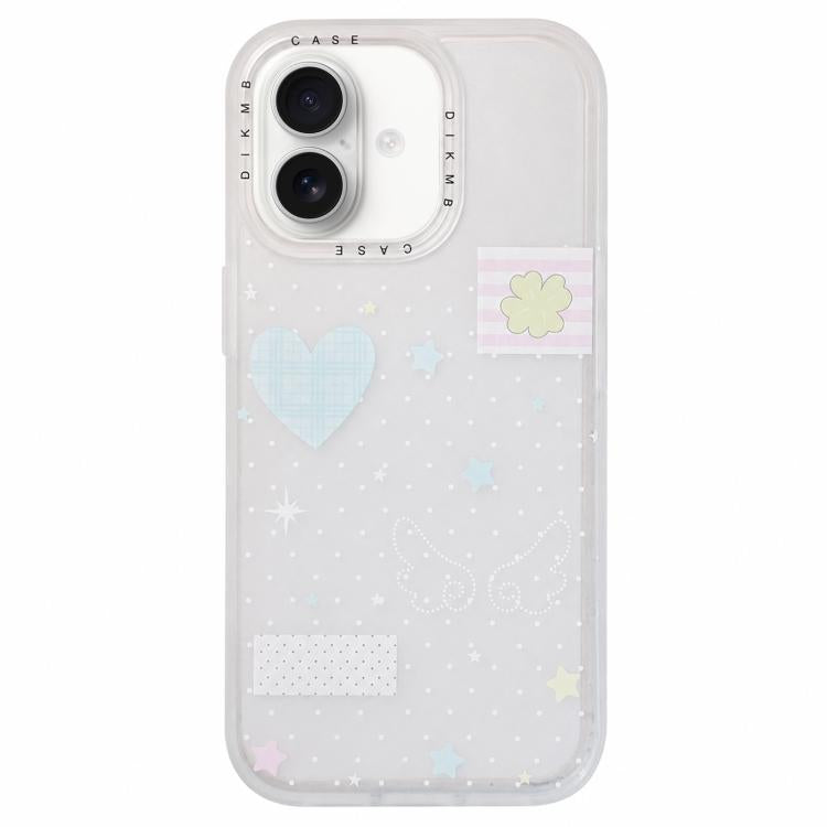 Custodia per telefono in acrilico con adesivo effetto cartone animato satinato "Skin Feel", For iPhone 16 Pro Max, For iPhone 16 Pro, For iPhone 16
