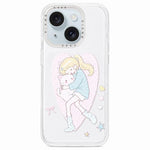 Custodia per telefono in acrilico con adesivo effetto cartone animato satinato "Skin Feel", For iPhone 15 Pro Max, For iPhone 15 Pro, For iPhone 15