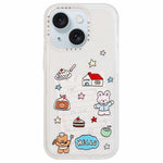 Custodia per telefono in acrilico con adesivo effetto cartone animato satinato "Skin Feel", For iPhone 15 Pro Max, For iPhone 15 Pro, For iPhone 15