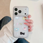 Custodia per telefono in acrilico con adesivo effetto cartone animato satinato "Skin Feel", For iPhone 17 Pro Max, For iPhone 17 Pro, For iPhone 17