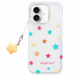 Custodia per telefono in acrilico con ciondolo e adesivo effetto cartone animato satinato Skin Feel., For iPhone 17 Pro Max, For iPhone 17 Pro, For iPhone 17, For iPhone 16 Pro Max, For iPhone 16 Pro, For iPhone 16