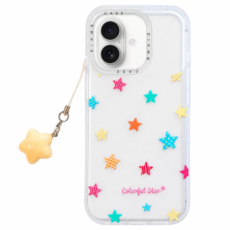 Custodia per telefono in acrilico con ciondolo e adesivo effetto cartone animato satinato Skin Feel., For iPhone 17 Pro Max, For iPhone 17 Pro, For iPhone 17, For iPhone 16 Pro Max, For iPhone 16 Pro, For iPhone 16