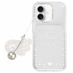 Custodia per telefono in acrilico con ciondolo e adesivo effetto cartone animato satinato Skin Feel., For iPhone 17 Pro Max, For iPhone 17 Pro, For iPhone 17, For iPhone 16 Pro Max, For iPhone 16 Pro, For iPhone 16