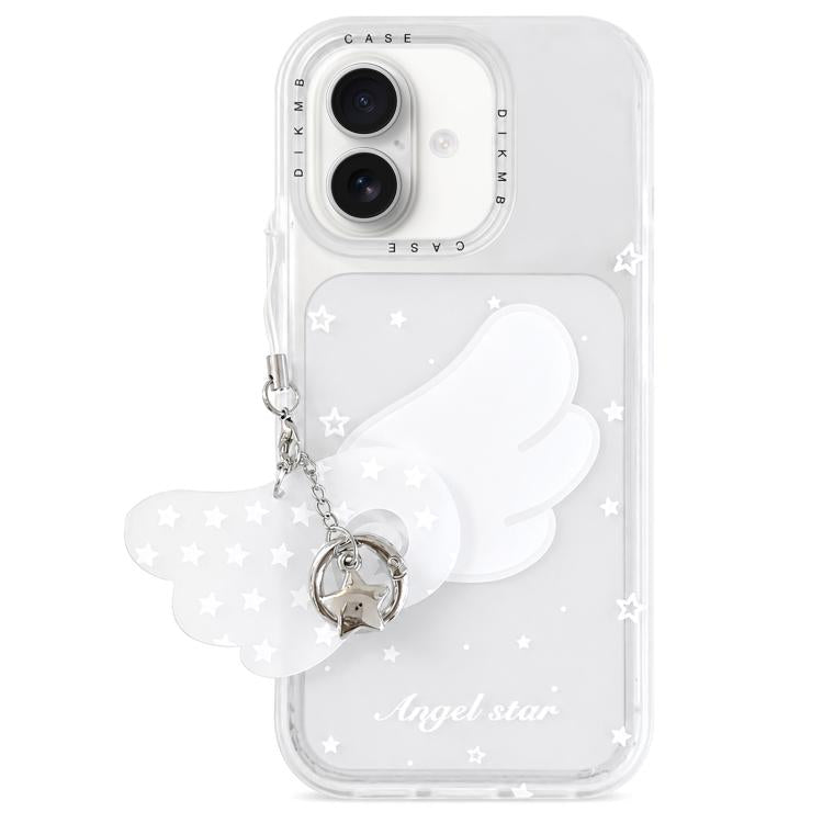 Custodia per telefono in acrilico con ciondolo e adesivo effetto cartone animato satinato Skin Feel., For iPhone 17 Pro Max, For iPhone 17 Pro, For iPhone 17, For iPhone 16 Pro Max, For iPhone 16 Pro, For iPhone 16