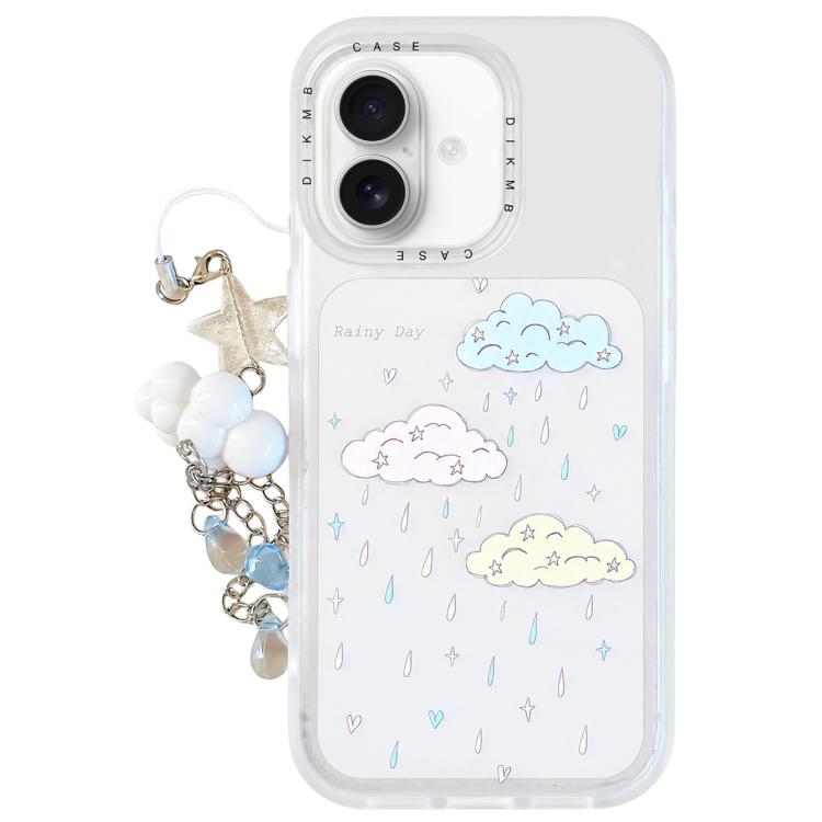 Custodia per telefono in acrilico con ciondolo e adesivo effetto cartone animato satinato Skin Feel., For iPhone 17 Pro Max, For iPhone 17 Pro, For iPhone 17, For iPhone 16 Pro Max, For iPhone 16 Pro, For iPhone 16