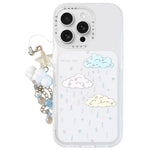 Custodia per telefono in acrilico con ciondolo e adesivo effetto cartone animato satinato Skin Feel., For iPhone 15 Pro Max, For iPhone 15 Pro, For iPhone 15