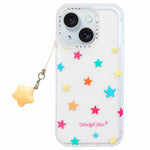 Custodia per telefono in acrilico con ciondolo e adesivo effetto cartone animato satinato Skin Feel., For iPhone 15 Pro Max, For iPhone 15 Pro, For iPhone 15