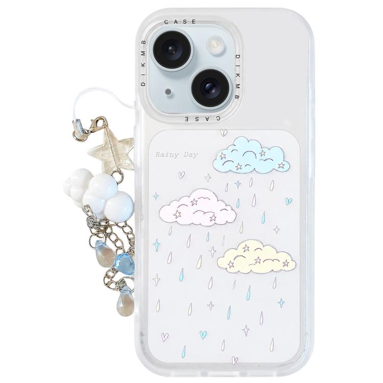 Custodia per telefono in acrilico con ciondolo e adesivo effetto cartone animato satinato Skin Feel., For iPhone 15 Pro Max, For iPhone 15 Pro, For iPhone 15