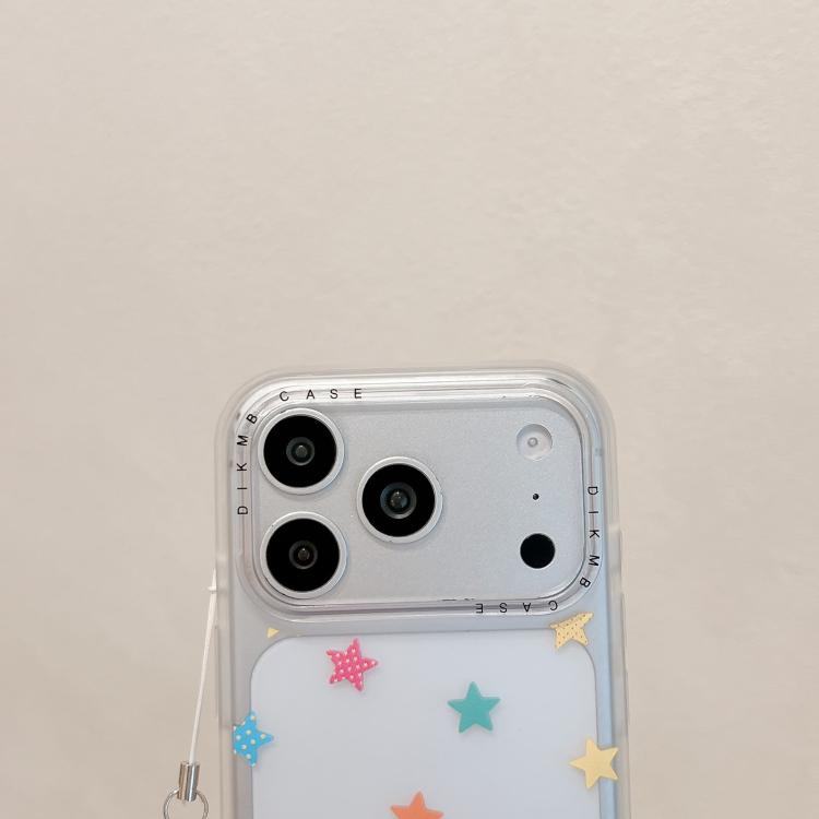 Custodia per telefono in acrilico con ciondolo e adesivo effetto cartone animato satinato Skin Feel., For iPhone 15 Pro Max, For iPhone 15 Pro, For iPhone 15