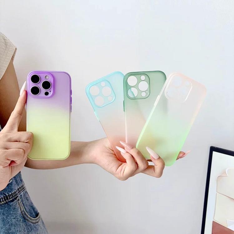 Custodia per telefono in TPU satinato sfumato con copertura completa, For iPhone 14 Plus, For iPhone 14, For iPhone 14 Pro, For iPhone 14 Pro Max, For iPhone 13 Pro Max, For iPhone 13 Pro