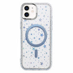 Custodia per telefono con anello magnetico in fibra di carbonio con strass e motivo a stella., For iPhone 12 Pro Max, For iPhone 12 Pro, For iPhone 11 Pro Max, For iPhone 11