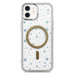 Custodia per telefono con anello magnetico in fibra di carbonio con strass e motivo a stella., For iPhone 12 Pro Max, For iPhone 12 Pro, For iPhone 11 Pro Max, For iPhone 11