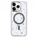 Custodia per telefono con anello magnetico in fibra di carbonio con strass e motivo a stella., For iPhone 12 Pro Max, For iPhone 12 Pro, For iPhone 11 Pro Max, For iPhone 11