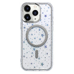 Custodia per telefono con anello magnetico in fibra di carbonio con strass e motivo a stella., For iPhone 12 Pro Max, For iPhone 12 Pro, For iPhone 11 Pro Max, For iPhone 11