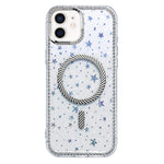 Custodia per telefono con anello magnetico in fibra di carbonio con strass e motivo a stella., For iPhone 13 Pro Max, For iPhone 13 Pro, For iPhone 13, For iPhone 12