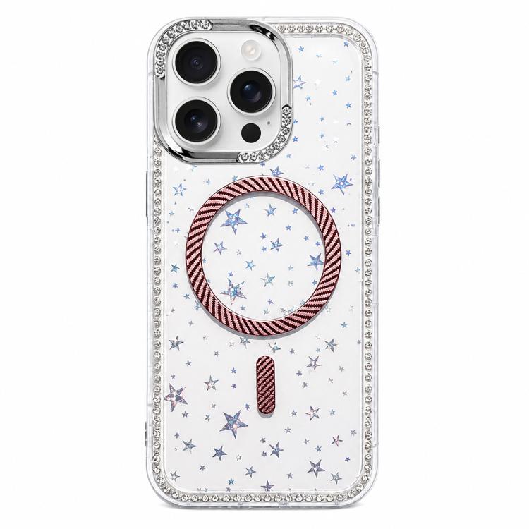 Custodia per telefono con anello magnetico in fibra di carbonio con strass e motivo a stella., For iPhone 12 Pro Max, For iPhone 12 Pro, For iPhone 11 Pro Max, For iPhone 11