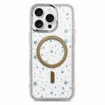 Custodia per telefono con anello magnetico in fibra di carbonio con strass e motivo a stella., For iPhone 16 Pro Max, For iPhone 16 Pro, For iPhone 16 Plus, For iPhone 16