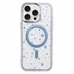 Custodia per telefono con anello magnetico in fibra di carbonio con strass e motivo a stella., For iPhone 16 Pro Max, For iPhone 16 Pro, For iPhone 16 Plus, For iPhone 16