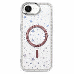 Custodia per telefono con anello magnetico in fibra di carbonio con strass e motivo a stella., For iPhone 17e / 16e, For iPhone 17 Pro Max, For iPhone 17 Pro, For iPhone 17