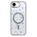 Custodia per telefono con anello magnetico in fibra di carbonio con strass e motivo a stella., For iPhone 17e / 16e, For iPhone 17 Pro Max, For iPhone 17 Pro, For iPhone 17