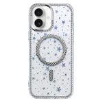 Custodia per telefono con anello magnetico in fibra di carbonio con strass e motivo a stella., For iPhone 17e / 16e, For iPhone 17 Pro Max, For iPhone 17 Pro, For iPhone 17