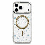 Custodia per telefono con anello magnetico in fibra di carbonio con strass e motivo a stella., For iPhone 17e / 16e, For iPhone 17 Pro Max, For iPhone 17 Pro, For iPhone 17