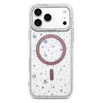 Custodia per telefono con anello magnetico in fibra di carbonio con strass e motivo a stella., For iPhone 17e / 16e, For iPhone 17 Pro Max, For iPhone 17 Pro, For iPhone 17