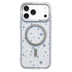 Custodia per telefono con anello magnetico in fibra di carbonio con strass e motivo a stella., For iPhone 17e / 16e, For iPhone 17 Pro Max, For iPhone 17 Pro, For iPhone 17