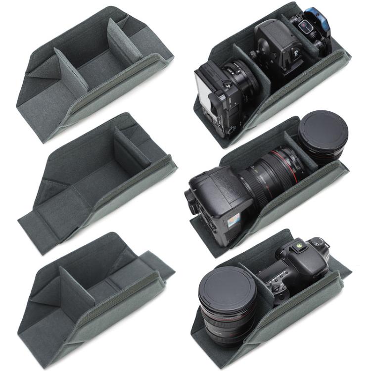 Borsa antiurto per fotocamera DSLR in poliestere con inserto organizer rinforzato.