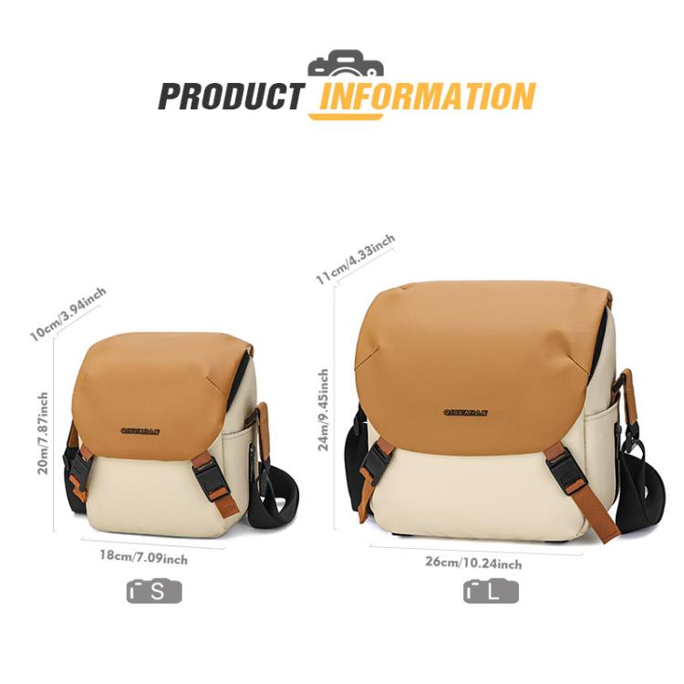 Borsa a tracolla per fotocamera DSLR con colori a contrasto, 20 x 18 x 10cm S, 26 x 24 x 11cm L