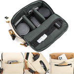 Borsa a tracolla per fotocamera DSLR con colori a contrasto, 20 x 18 x 10cm S, 26 x 24 x 11cm L