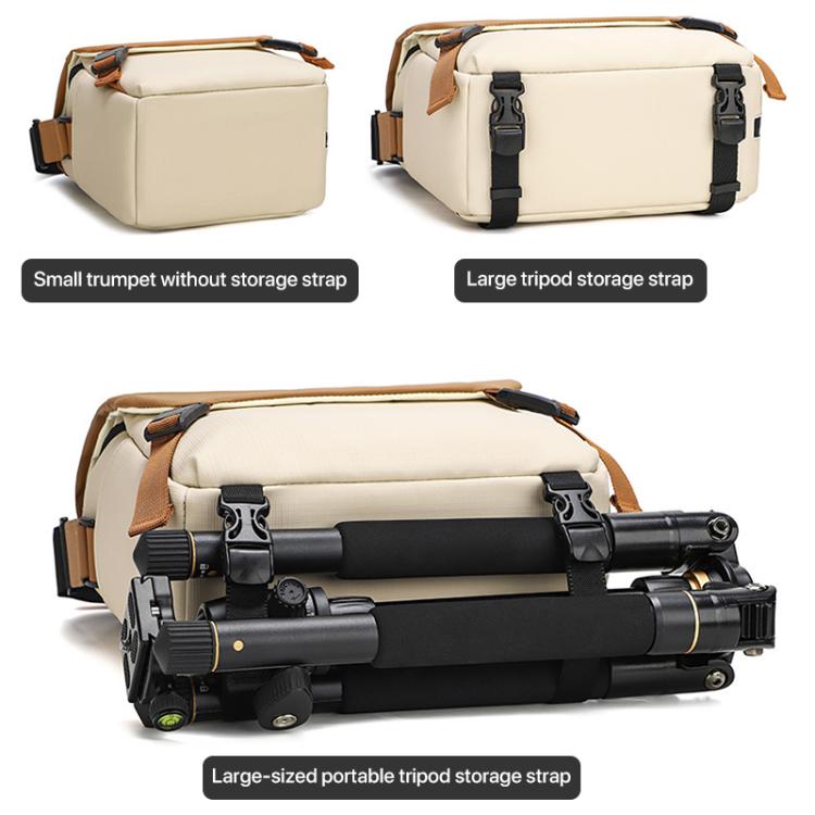 Borsa a tracolla per fotocamera DSLR con colori a contrasto, 20 x 18 x 10cm S, 26 x 24 x 11cm L