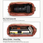 Borsa a tracolla in tela antiurto di grande capacità per fotocamera DSLR., 27 x 20 x 13cm