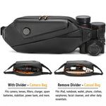 Borsa a tracolla multifunzione per fotocamera, borsa a spalla per fotografia., 30 x 9.5 x 17cm