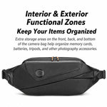 Borsa a tracolla multifunzione per fotocamera, borsa a spalla per fotografia., 30 x 9.5 x 17cm