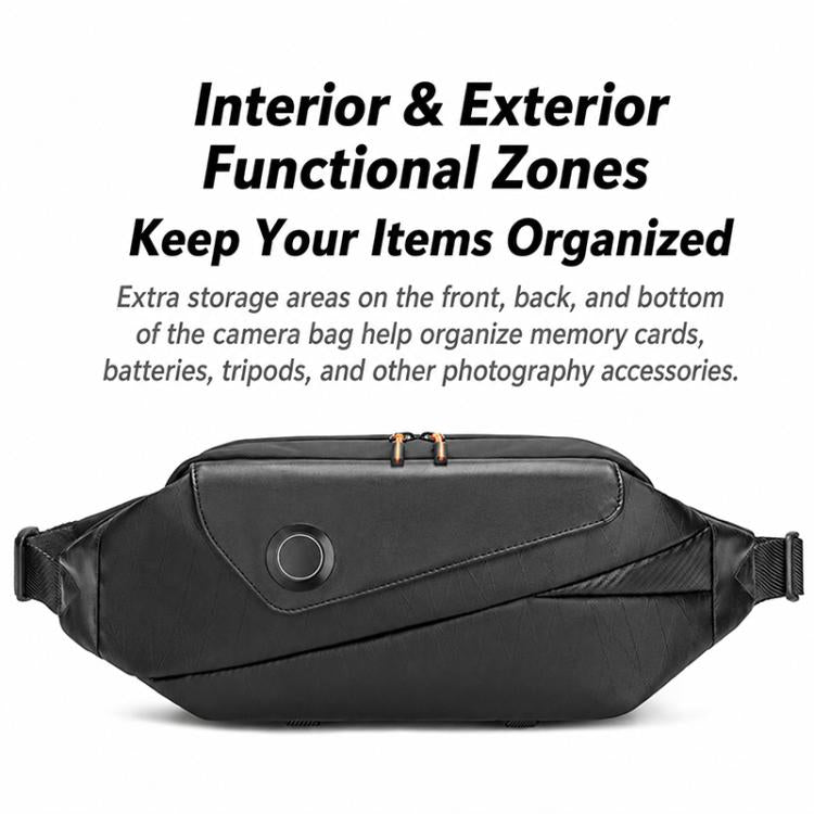 Borsa a tracolla multifunzione per fotocamera, borsa a spalla per fotografia., 30 x 9.5 x 17cm
