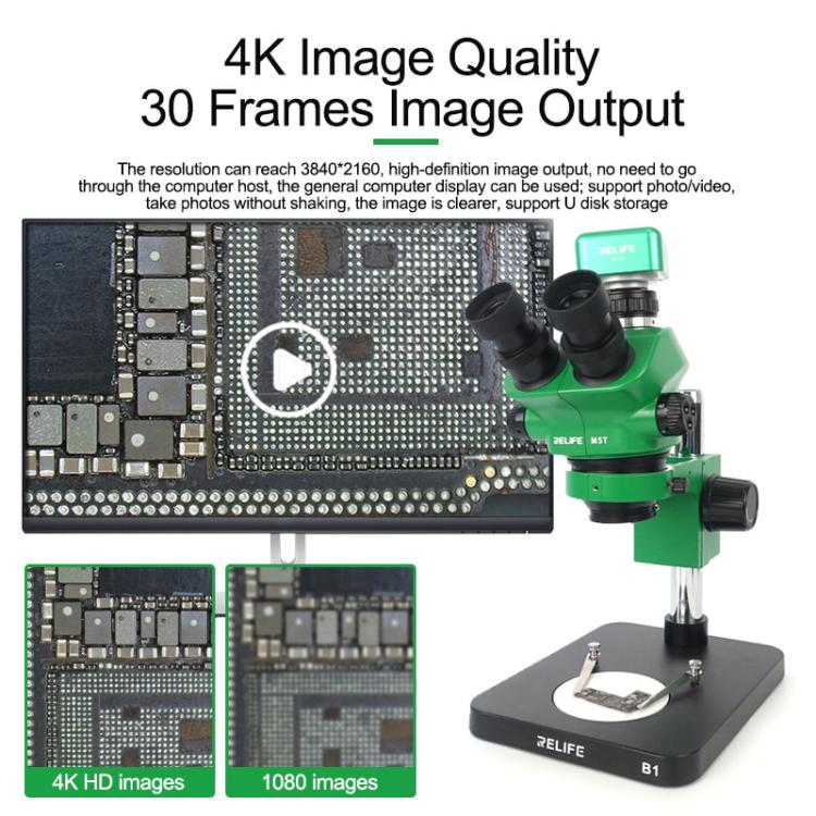 RELIFE M-16 HD 4K 30fps Telecamera per microscopio elettronico di livello industriale, RELIFE M-16 EU Plug, RELIFE M-16 US Plug