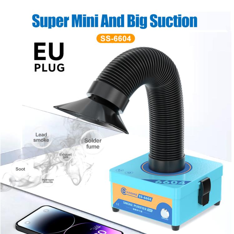 SUNSHINE SS-6604 Mini purificatore di fumo portatile da tavolo con funzione di purificazione multipla, EU Plug, US Plug