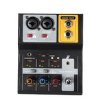F-2A Mixer professionale multifunzione a 2 vie per registrazione e streaming live con scheda audio USB, F-2A