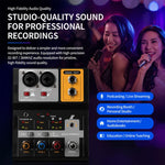 F-2A Mixer professionale multifunzione a 2 vie per registrazione e streaming live con scheda audio USB, F-2A