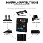 F-4A Mixer professionale multifunzione a 4 vie per registrazione e streaming live con Bluetooth e scheda audio, EU Plug, UK Plug, US Plug, without Plug
