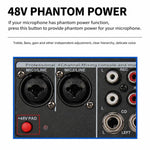 F-4A Mixer professionale multifunzione a 4 vie per registrazione e streaming live con Bluetooth e scheda audio, EU Plug, UK Plug, US Plug, without Plug