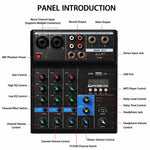 F-4A Mixer professionale multifunzione a 4 vie per registrazione e streaming live con Bluetooth e scheda audio, EU Plug, UK Plug, US Plug, without Plug