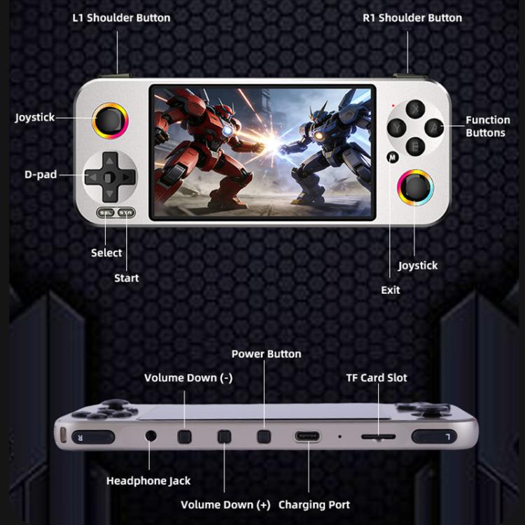 Console portatile da gioco G36 con schermo IPS OLED da 4,5 pollici e supporto per oltre 23 emulatori., 16G