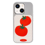 Custodia per telefono con cornice in argento galvanizzato e glitter in rilievo., For iPhone 13 / 14