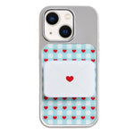 Custodia per telefono con cornice in argento galvanizzato e glitter in rilievo., For iPhone 13 / 14