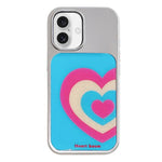 Custodia per telefono con cornice in argento galvanizzato e glitter in rilievo., For iPhone 17