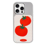 Custodia per telefono con cornice in argento galvanizzato e glitter in rilievo., For iPhone 16 Pro Max